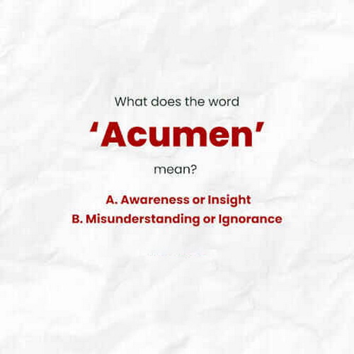 Noun > Acumen